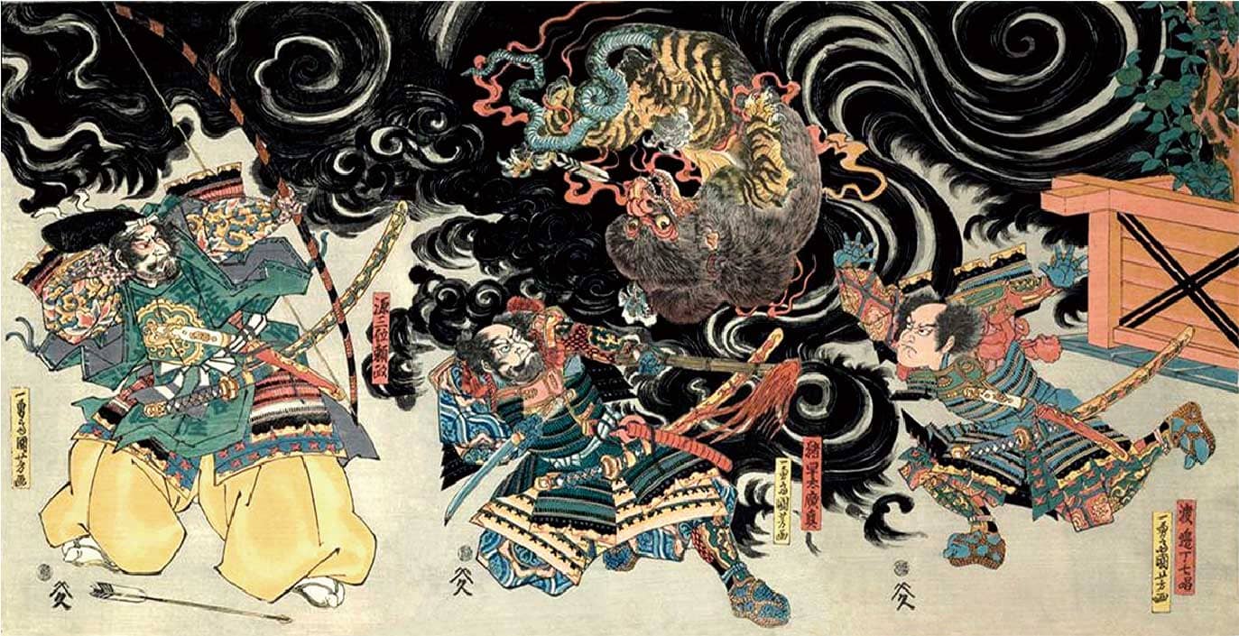 Utagawa Kuniyoshi / Minamoto no Yorimasa Slaying the Monster Nue