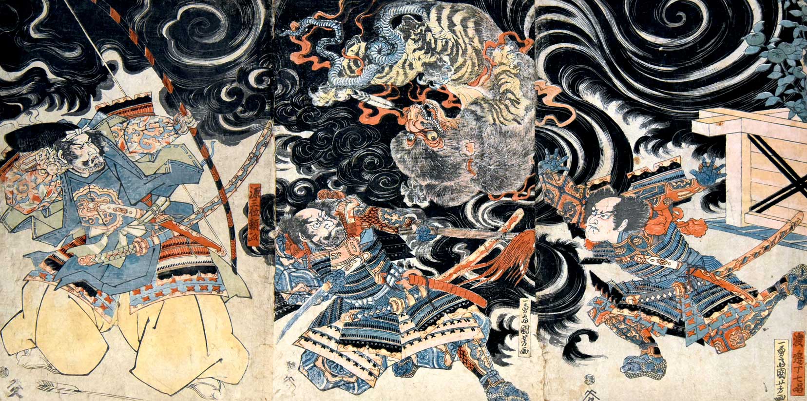 Utagawa Kuniyoshi / Minamoto no Yorimasa Slaying the Monster Nue