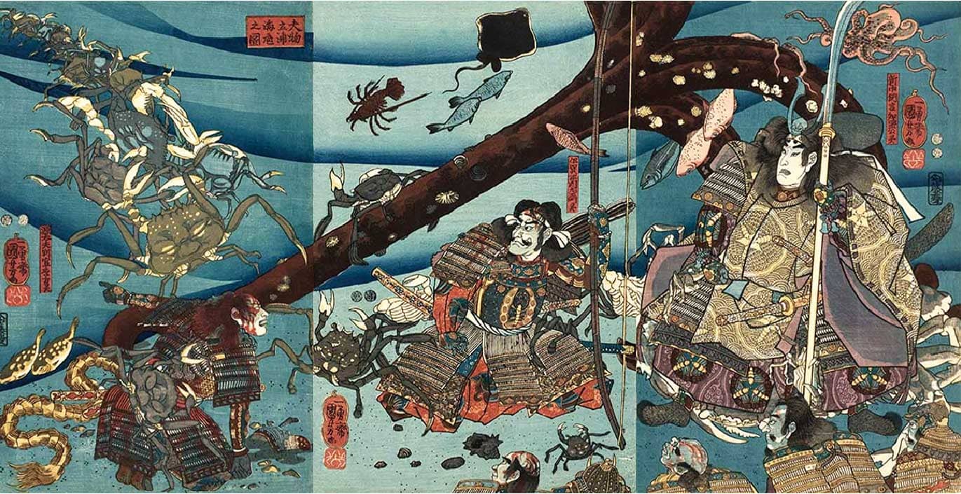 Utagawa Kuniyoshi / The Heike Ghosts at the Bottom of Daimotsu Bay